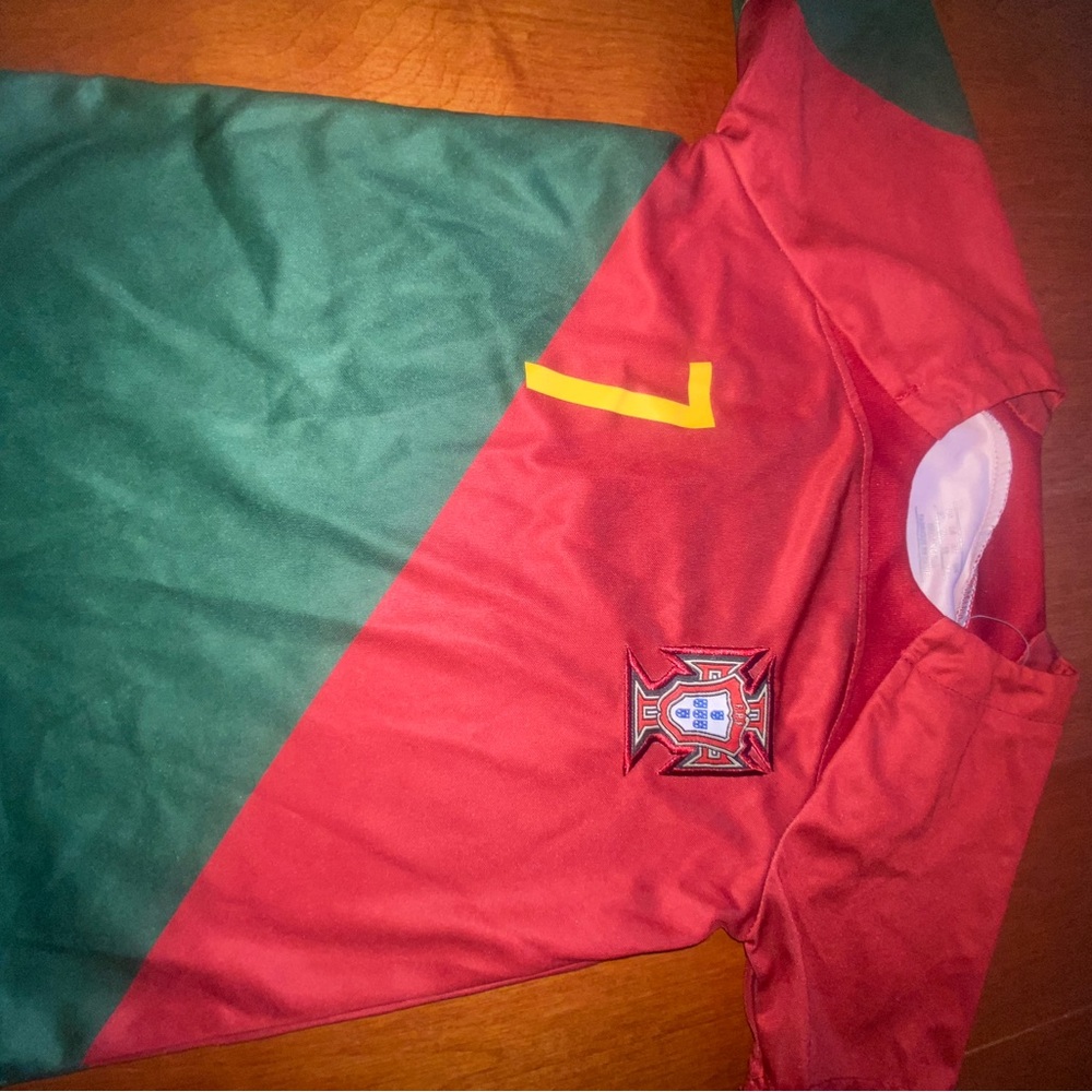 Kids Red and Green Soccer Jersey